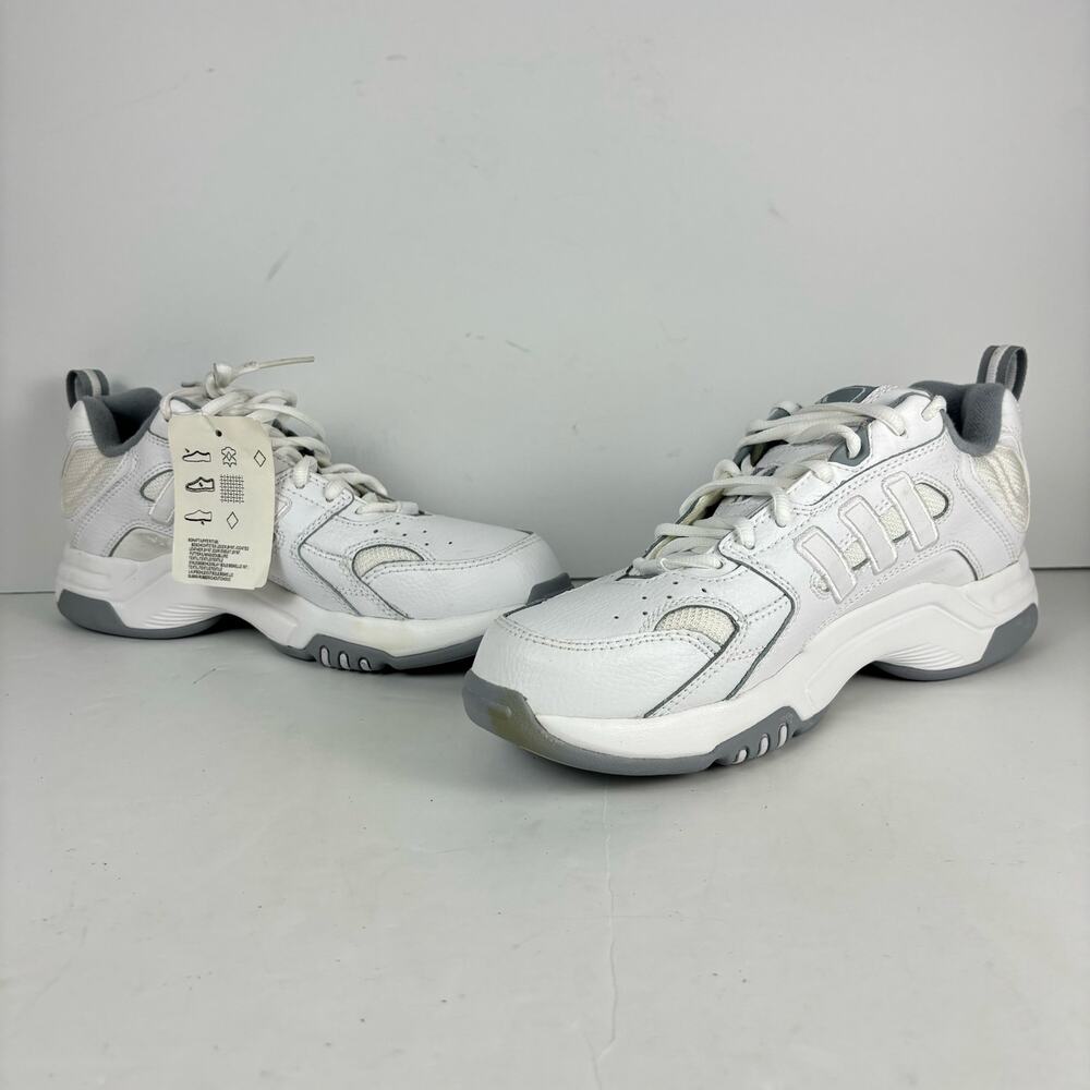 Vintage Adidas B49 white grey training shoes sneakers womens 8.5 Deadstock NOS - Picture 3 of 9